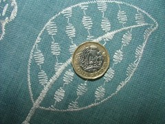1.1 Metres iLiv Adriana Glacier Embroidered Fabric Curtain Upholstery Cushion