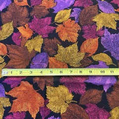 Hoffman Fabric Autumn Leaves 41” x 65” Quilting Sewing Crafts 1.8 Yards Colorful