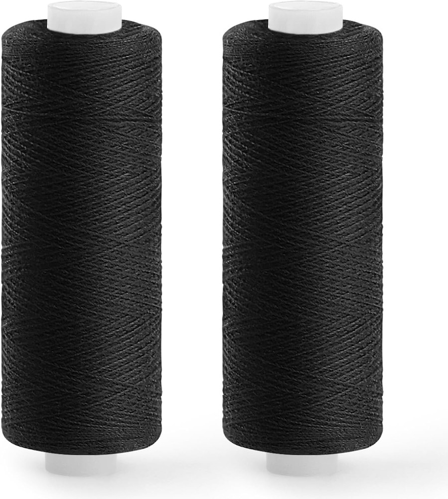 ZMAAGG Sewing Thread, 200 Yards Per Roll Black Thread for Sewing, 2