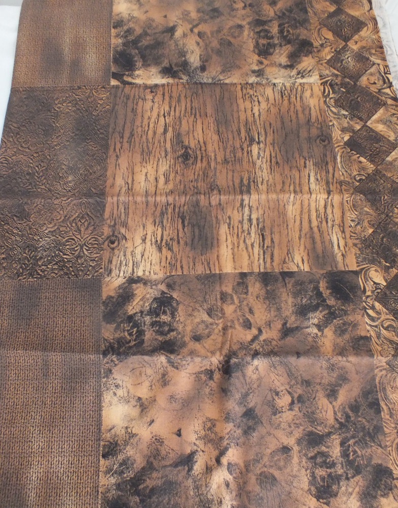 1.5 yard 3D cotton quilt fabric OOP vintage brown Hoffman International