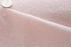 ~ FROM JAPAN ROBERT KAUFMAN REBECCA EMBROIDERED COTTON PINK FABRIC BTHY ~