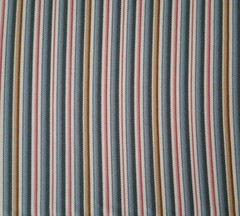Juliet’s Song BTY Anna Fishkin Red Rooster Blue Pink Brown Cream Stripe