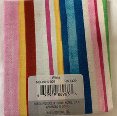 Design By The Piece Fat Quarter Lot Of 3 Pink White Red Blue Yellow Stripes