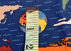 BLANK QUILTING TRAVEL AROUND THE WORLD” WORLD MAP Patt # 8229 44″ X 10″
