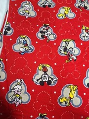 CP49160 Mickey And Friends Shorts Disney Red Fabric, 1.75 yard X 44″