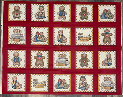 Vtg Dianna Marcum Marcus Brothers Textiles Gingerbread Cotton Panel 35″ x 45″