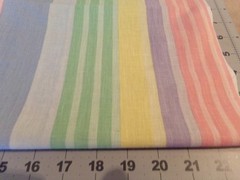 1/2 YD X 44″ VINTAGE PASTEL STRIPES COTTON NEW #2555