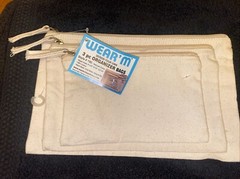 Wear ‘M Design Your own 3 Pc Organizer Bags 100% Cotton Hand Wash Air Dry NWT