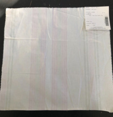 CLARKE & CLARKE Lulu Stripe in Pink, Green 16 1/2 x 17″ Cotton Fabric Sample