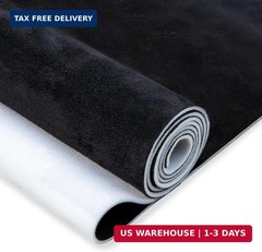 Suede Auto Headliner Fabric 98″ L × 60″ W with Foam Backing – Black Interior …