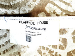 Designer Upholstery Fabric Sample Geometric Tan Beige Ivory 17 x 16″