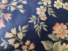 Fabric Decorator Polished Cotton Blue with Flowers 54″ Wide 36″ Long New