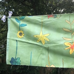 Vintage Fabric Texoprint The Netherlands modernist floral 1 yard scotchguard