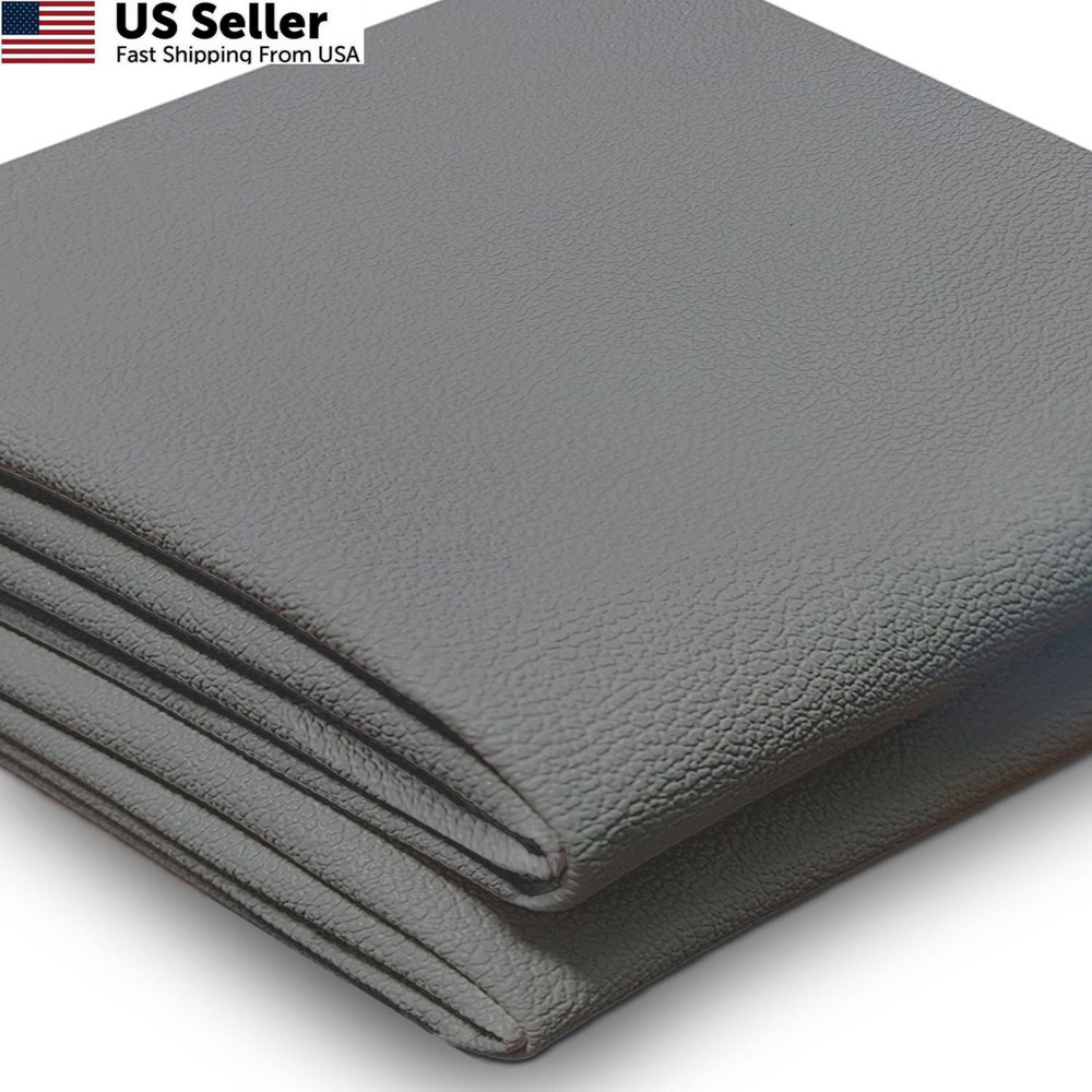 K-Musculo Vinyl Fabric, Marine Faux Leather 1Yd (54” X 36” inch), Grey