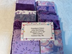 Shades of Purple Jelly Roll strips 40 pieces 2.5″ x 42″ cotton