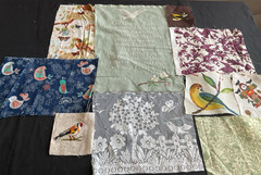 Birds Hand Stitched Fabric Scraps Lace Slow Stitch Crafts Junk Journal – 10