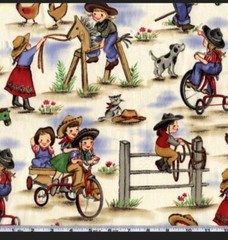 LIL COWGIRLS~BTY, MICHAEL MILLER FABRIC~COWGIRL KIDS~Girls, CX0633