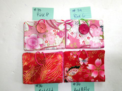Tea Wallet, Tea Bag Wallet, Small Item Wallet or Holder, 4 Pocket, Handmade