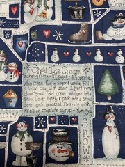 Snow Ice Cream Dianna Marcum Christmas Cotton Fabric 1/2 Yard New