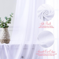 2 Panels Wedding Arch Draping Fabric 30″ X 20Ft 30″W X 240″L (Pack of 2) White