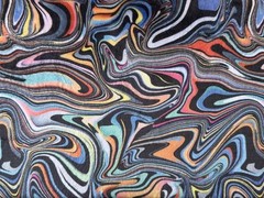 Super Soft Cuddle Fleece Digital Print Fabric Material LIQUID ART