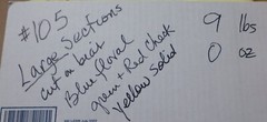 8 lb 14 oz Box Large Sections Blue Floral Red Green Check Solid Yellow FSBTB105