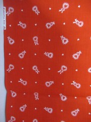 Wamsutta OTC VALENSTINE`S Cotton Fabric HEARTS ALLOVER RED/WHITE 1Y BY 44″