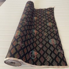 SILK BLACK, Multicolor FABRIC 10 Yards x 23 Inches Wide or 360 Inches x 23 Wide