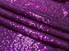 3mm Fabric Material Sequins Glitter Pailletes 120cm Wide Sparkling PURPLE Sequin