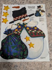 Frosty Friends Wall Hanging Fabric Panel by Leslie Beck 36 X 44IN Tall