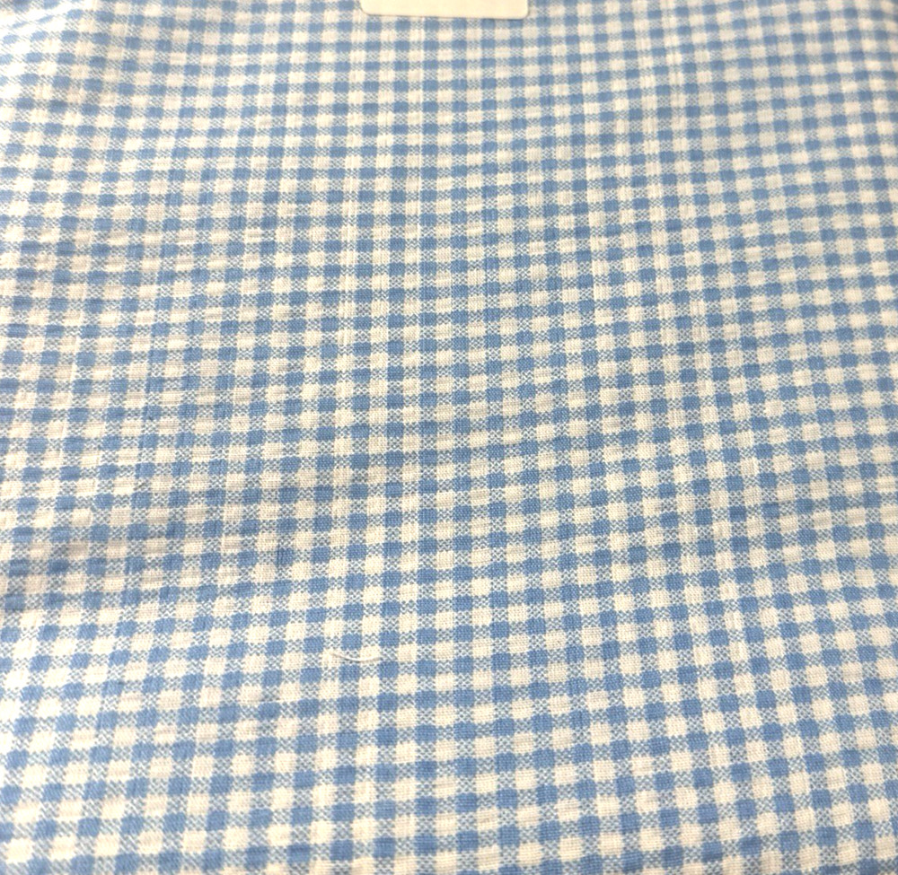 Blue Checked Poly-Cotton Blue/Turquoise 2 yards 60″ Wide