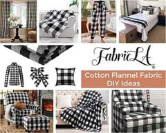 FabricLA 100% Cotton Tartan Flannel Fabric – 58/60″ Wide