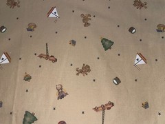 By the Yd Vintage 1995 Daisy Kingdom Christmas Tot Toys Double Border Fabric BTY