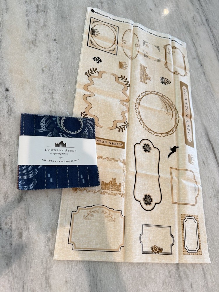 Downton Abbey Andover Lord & Lady 42pc Charm Pack 5” Fabric Panel Quilt Lot