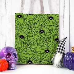 Whaline 12Pcs Halloween Cotton Fabric Bundles 18 X 22 Inch Spider Web Pumpkin