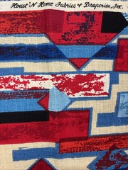 Vintage 50s House N Home Draperies MCM Barkcloth Fabric 66” X 48″