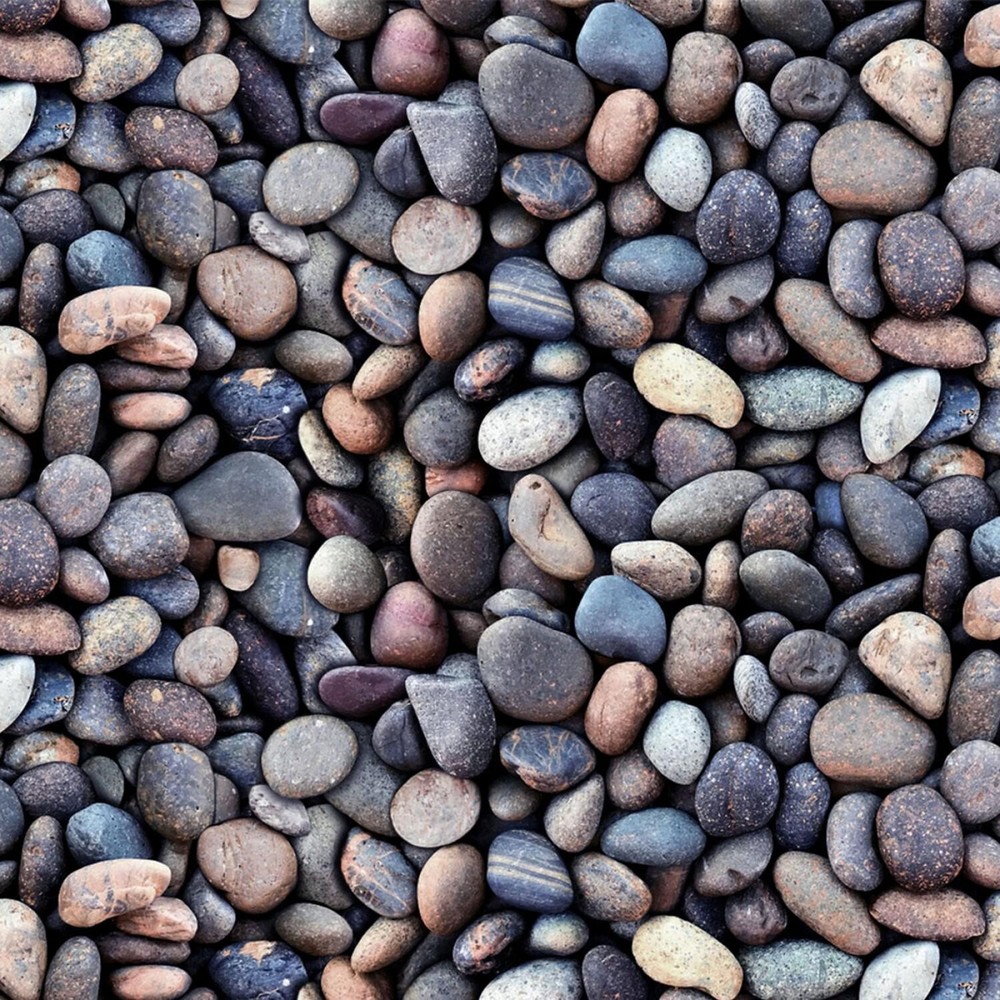 Pebbles, Stones, FABRIC, Elizabeth’s Studios, Landscape Medley, 684-BLUE