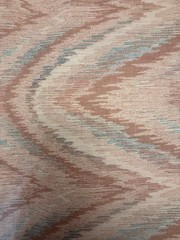 Cotton Blend Lightweight Pink Chevron Ikat upholstery Fabric Drapery Interior