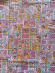 Easter Fabric Easter Hunt Patch Springs Living #3215 Purple Patchwork 40 x 69