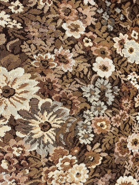 Floral Earth tones Tapestry Woven Pattern Upholstery Fabric 41 x 121 (3+yd) A216