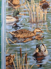Mallards In The Marsh Large Duck Quilting Bundle W/ Panel And 2 Matching Prints