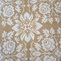 Tan and White Woven Coverlet Piece Nice