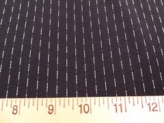 Navy Woolen Suiting w White-Blue Ombre Pinstripe! Very Nice!!