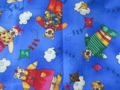 Bears/kites KP Kids & Co by Kari Pearson for SSI Cotton Fabric 1 YD X 42″W