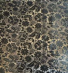 Black Metallic Bright Silver Brocade Fabric Hong Kong T Sun BT Half Y W8
