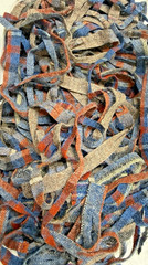 Multi Colored -Cut Size #8 – 100% Wool Fabric for Rug Hooking