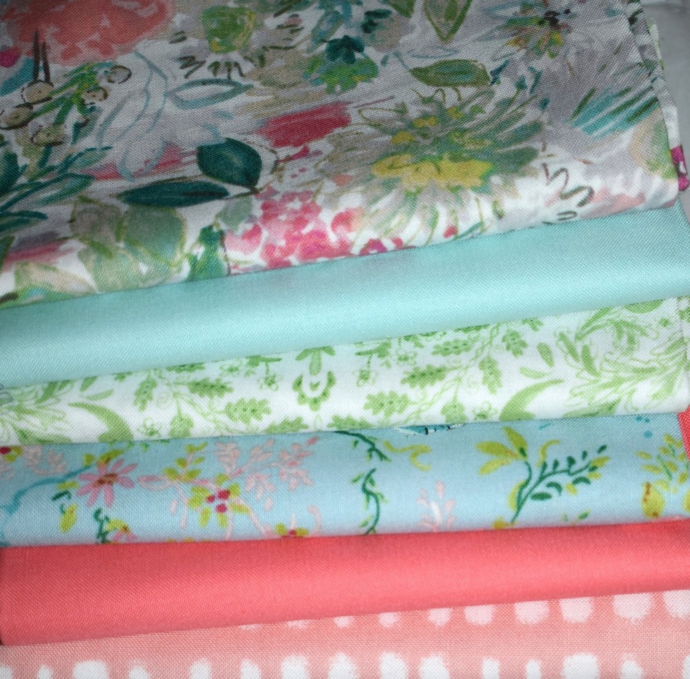 Fat Quarter Bundle 6 Different Prints/Solids Annie’s Fabric Kit Cotton Quilting