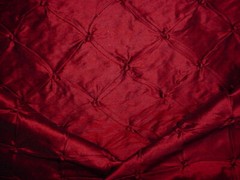 3Y Kravet 8771 Ruby Red Texture Tufted Silk Lattice Upholstery Fabric
