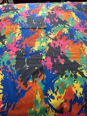 DEADSTOCK VINTAGE 80’s PAINT SPLATTER ABSTRACT COTTON FABRIC 3.33 Yards x 54″