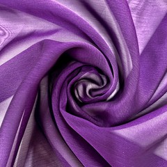 Jolene EGGPLANT DARK PURPLE Polyester Two-Tone Chiffon Fabric by the Yard – 101